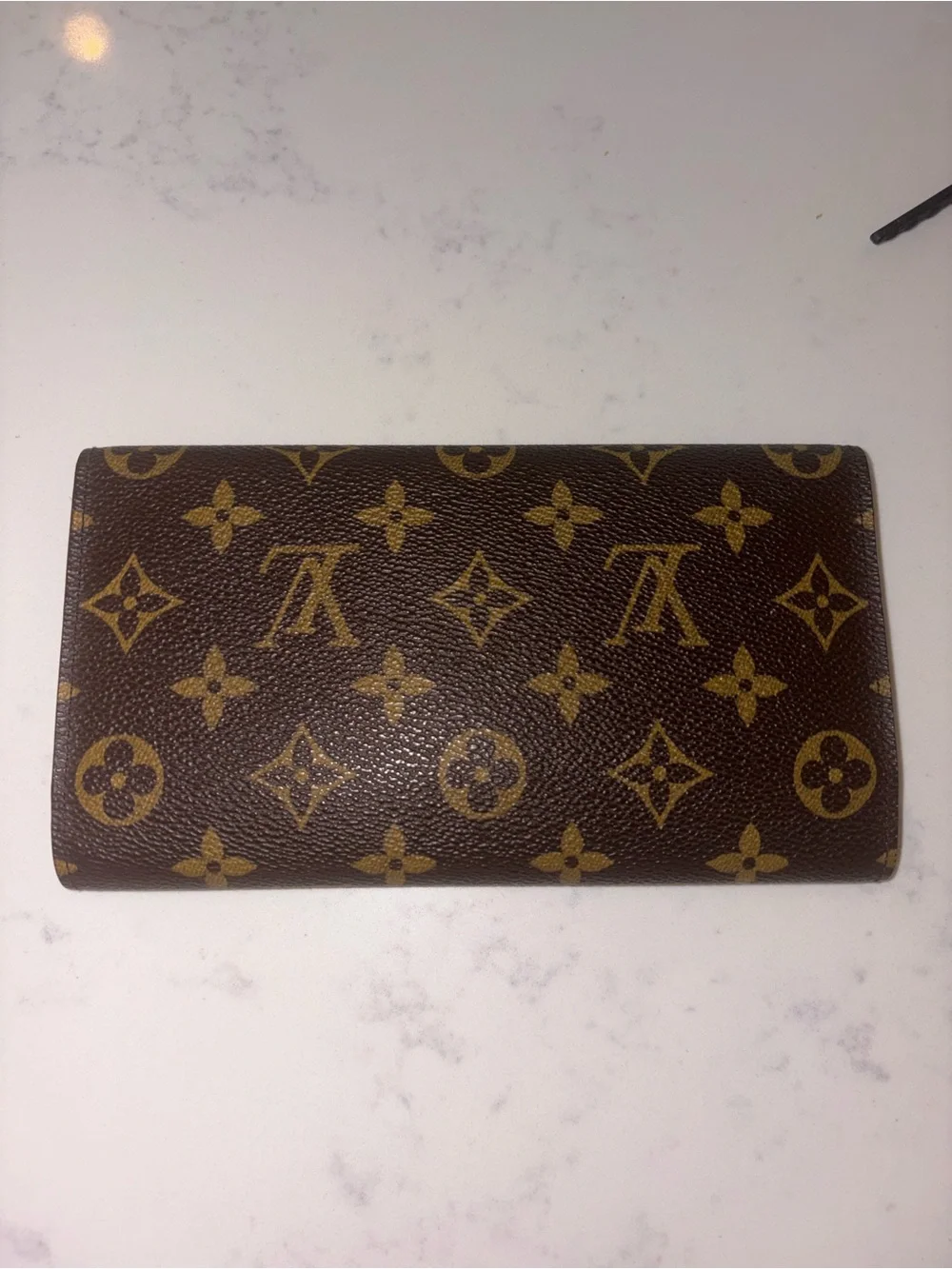 Authentic vintage Louis Vuitton Monogram Continental Wallet - Brown